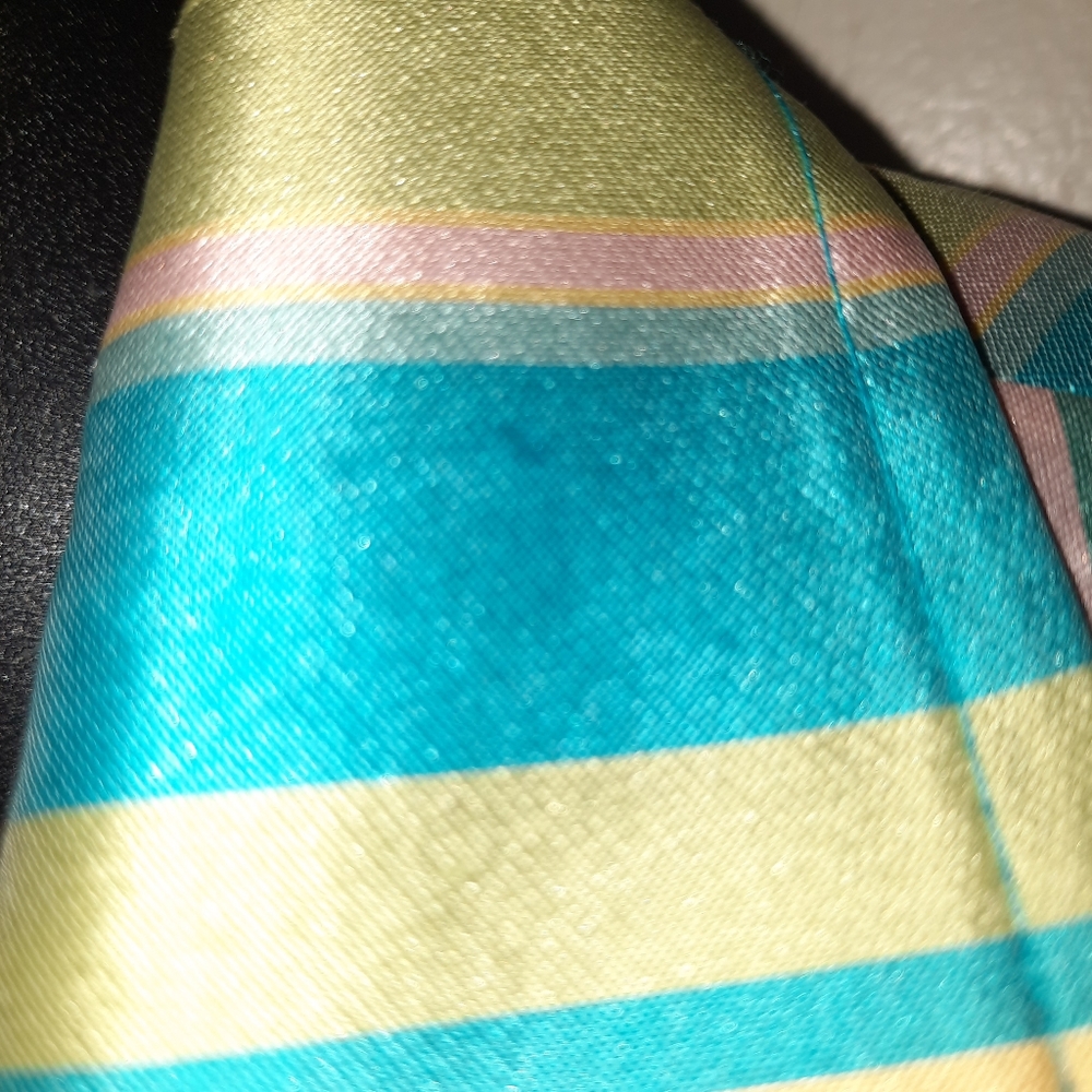 CARLISLE Silk Striped Button Down Blouse Jacket Vintage Office Classic Sz 6 Med - Picture 5 of 10